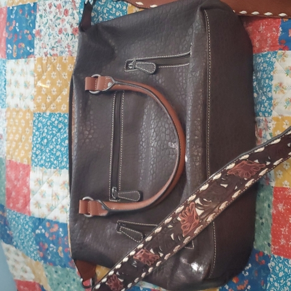 Nocona Bags Nocona Hobo Style Conceal Carry Purse Texture Dark